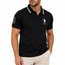 پولوشرت مردانه U.S. Polo Assn. اورجینال یقه نواری جودون